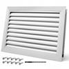 ZXTDBMBB Large Ventilation Grille, Double-Sided Louvered, Aluminum Vent Cover, Silver-Gray