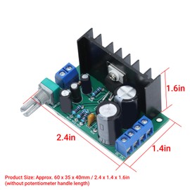 LiebeWH Mono Sound Speaker Amplifier Module Single Channel AMP Board Power Mini Amplification Board 12‑24V 5W‑120W TDA2050