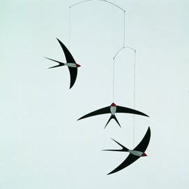 3 Swallow Hanging Mobile - 20 Inches - Premium-Grade Cardstock - Handmade in Denmark by Flensted