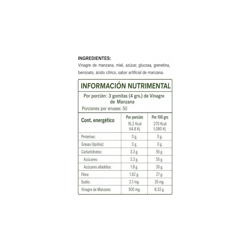 Gomitas de Vinagre de Manzana y Miel de Abeja Vingrett