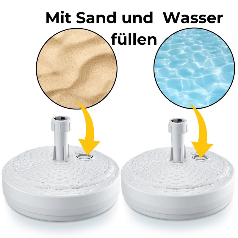 FORTENA Umbrella Stand 39 cm in 2 Colours, White