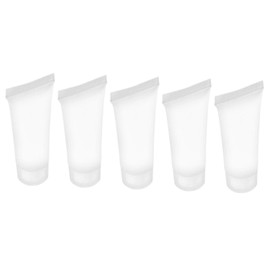 Refill Container Tube Plastic Soft Tube 10ml Clear Plastic Cosmetic Divider Squeeze Tube Lotion Storage Travel Supplies 5 Pcs