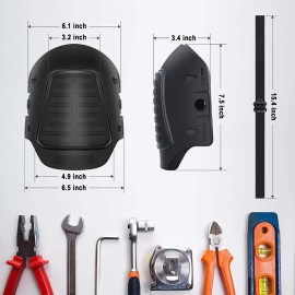 WORKDUDE Gardening Carpeting Construction Work Knee Pads w Work Gloves and Safety Glasses