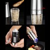 Salt and Pepper Grinder Electric Stainless Steel Gravity Sensor Adjustable