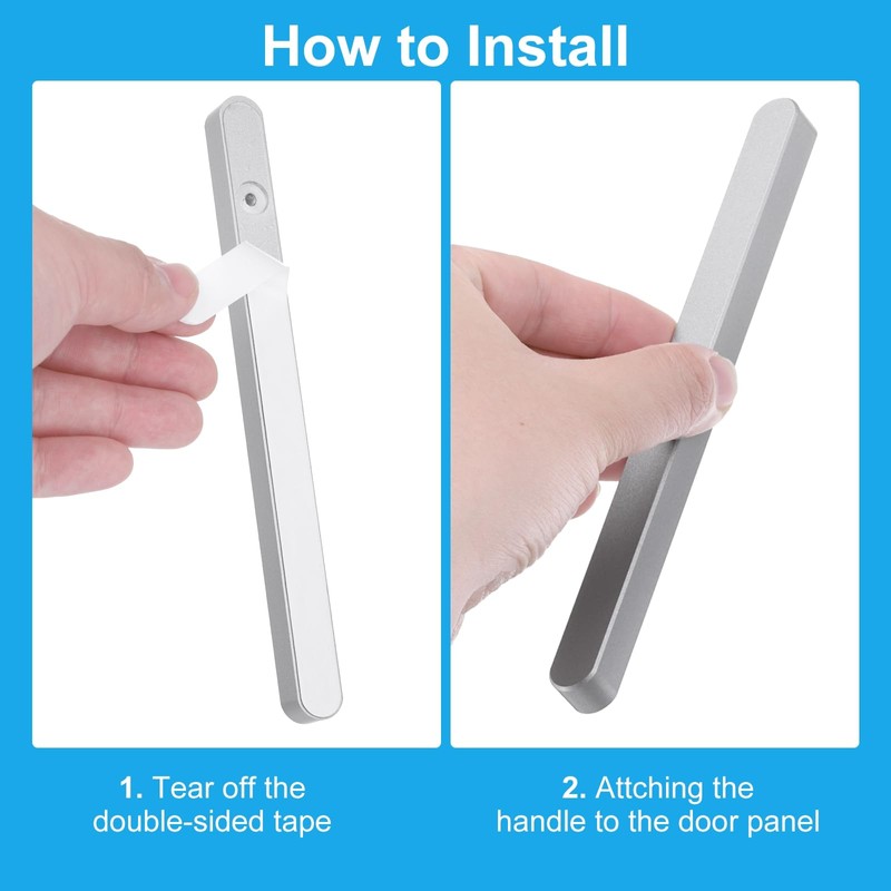 uxcell 7" Stick on Glass Shower Door Handles, 2 Pack