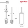Spirella Nyo Steel Brushed Toilet Brush, Silver