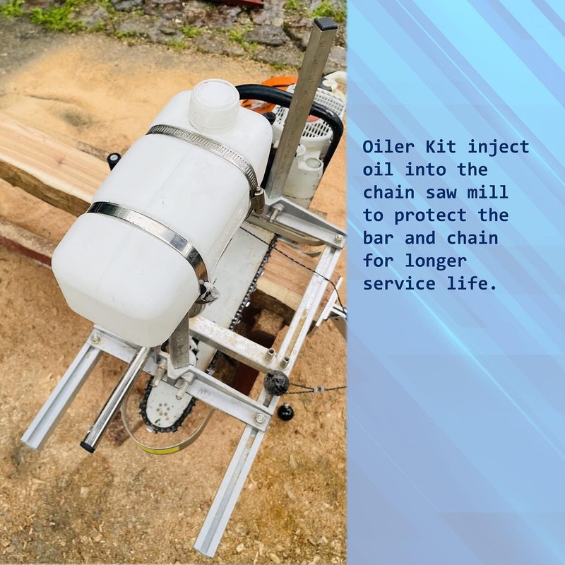 PLAIRC Auxiliary Oiler Kit - Working With Chainsaw Milling Attachment,