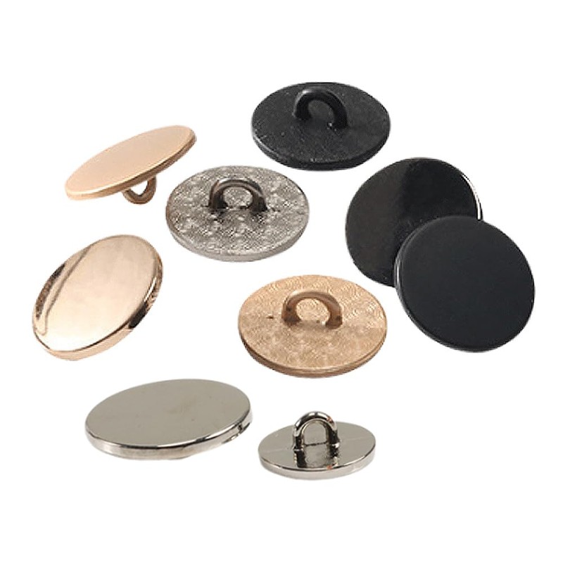 LIANHATA 12 Pcs Gold Button Repair Accessories Gold Color Cuff