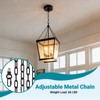 garini 12 Feet Industrial Black Light Fixture Chain, Adjustable Metal