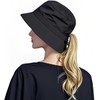 MAEBLA Unisex Bucket Hat with Ponytail Hole - Waterproof Sun