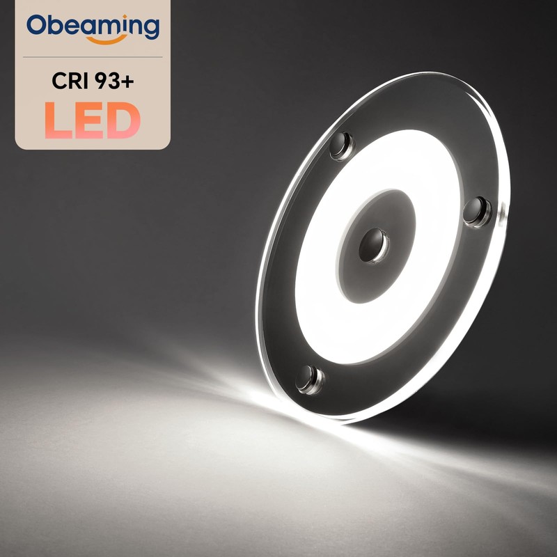 Obeaming 2 Pack 12V LED Ceiling Dome Light 400LM, 4.75"
