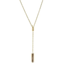 FOSSIL Val Gilded JF03868710 Women's Necklace Mother of Pearl Black, Stainless Steel, No Gemstone