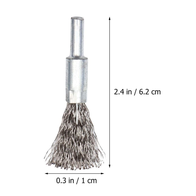 Baluue 5pcs Durable Stainless Steel Wire Brush for Electric Drill