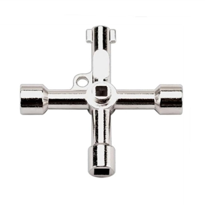 2Pcs 4 Way Sillcock Key Wrench Set, Multi-Functional Utilities Water