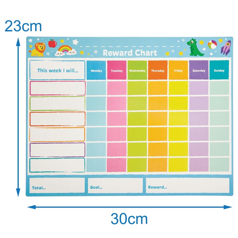 Baker Ross FN438 Weekly Rewards Charts - Pack of 5,