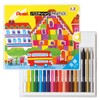 Pentel Crayon Pencils, Pastic, GC1-18D, 18 Colors