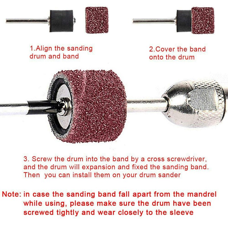 384pcs Sanding Drum Set, Vogueining Tool, Large Sanding Belt for