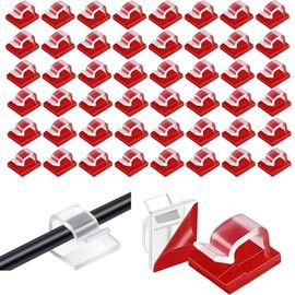 55 Piezas Clips Organizadores de Cables Autoadhesivos, Soportes de Cable Adhesivos para Gestin de Cables en Hogar, Oficina y Coche, Mantn tu Espacio  