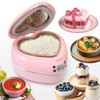 Peach Heart Shape Rice Cooker 8 Cup Cooked, 4 Cup