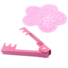 Unlorspy 1 Set Rose Stem Stripper Set, Rose Stem and Leaf Stripping Tool Kit,Rose Stem Leaf Thorn Stripper for Gardening, Home DIY and Flower Lovers (Pink)