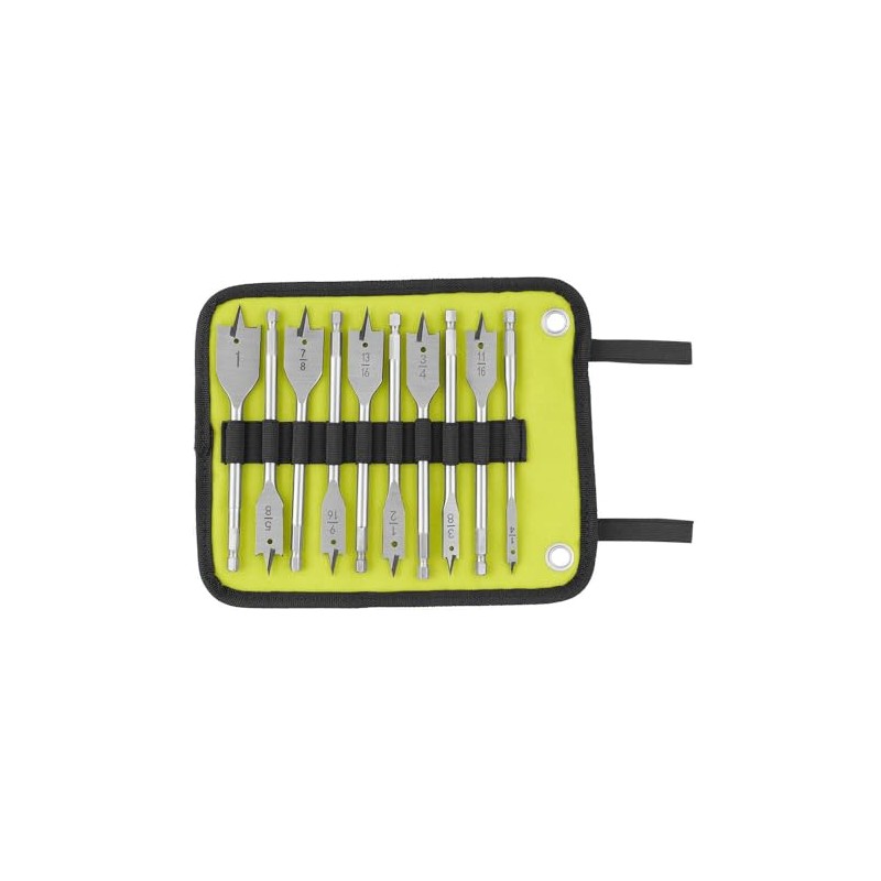 RYOBI 10 PC. Wood Spade Bit Set with Carry Case