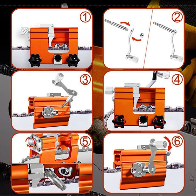 Chainsaw Sharpener Hand Cranked Manual Chain Saw Sharpening Tool Set