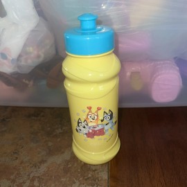 Zack Zak designs Yellow & Blue Bluey Bingo Muffin Pull Top Water Bottle Supper