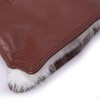 Harssidanzar Leather Gloves for Men, Winter 100% Rabbit Fur Lined
