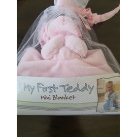 Baby Ganz Ganz Baby NWT Pink Bear SleepHat Lovey Security Blanket "My First Teddy Bear"