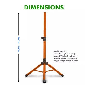 Technical Pro (Qty 2) New Technical Pro Professional Iron Steel Orange Tri-Pod Speaker Stand