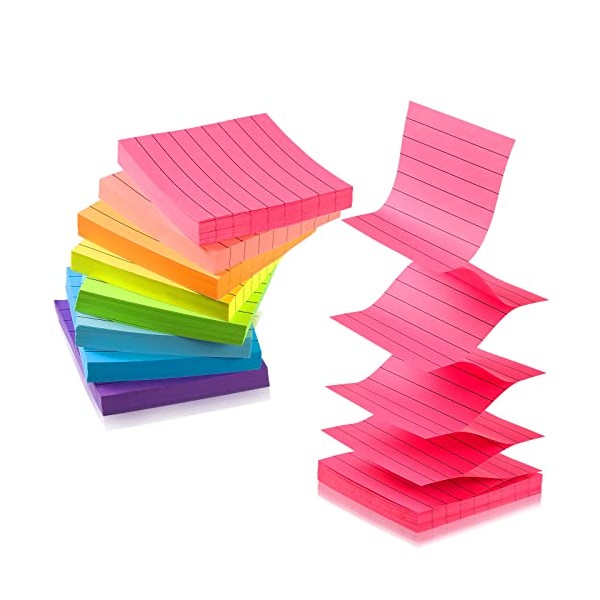 Pop Up Sticky Note Pads with Lined 8 Colors 3