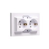 4-Way Flush-Mounted Schuko Sockets, Scutzkontakt Socket, Built-in Socket, IP20 (5403
