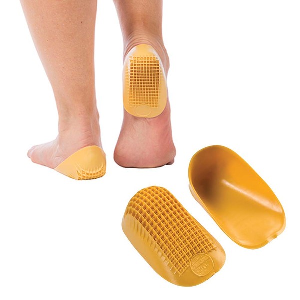Tuli's Classic Heel Cups, Cushion Insert for Shock Absorption and Plantar Fasciitis and Heel Pain Relief, Made in The USA, Large, 2 Pairs