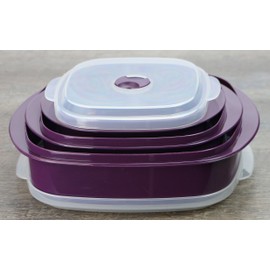 Calypso Basics by Reston Lloyd 6-Piece Microwave Cookware, Steamer and Storage Set, small (20502)