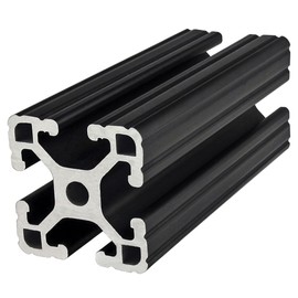 8020, 1515, 15 Series 1.5 Inch x 1.5 Inch T-Slotted Aluminum Extrusion DIY Extruded Linear Slot Bar Rail 80/20 (Lite, Black Anodize, 89" Long)
