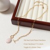TaYolnFaSo Rose Quartz Necklaces Paperclip Toggle Pendant for Women Gold