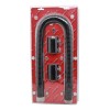 HRG 36" Black Universal Flexible Stainless Steel Radiator Hose kit-CHEVY/FORD