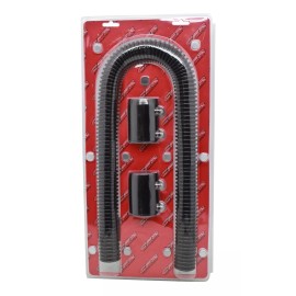 HRG 36" Black Universal Flexible Stainless Steel Radiator Hose kit-CHEVY/FORD