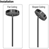 8 Pieces M10 Threaded Extension Poles Lighting Fixture Downrods Stems