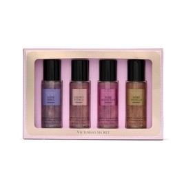 Victoria's Secret Fragrance Mist Collection 4 Piece Shimmer Mini Gift Set, Assorted Scents