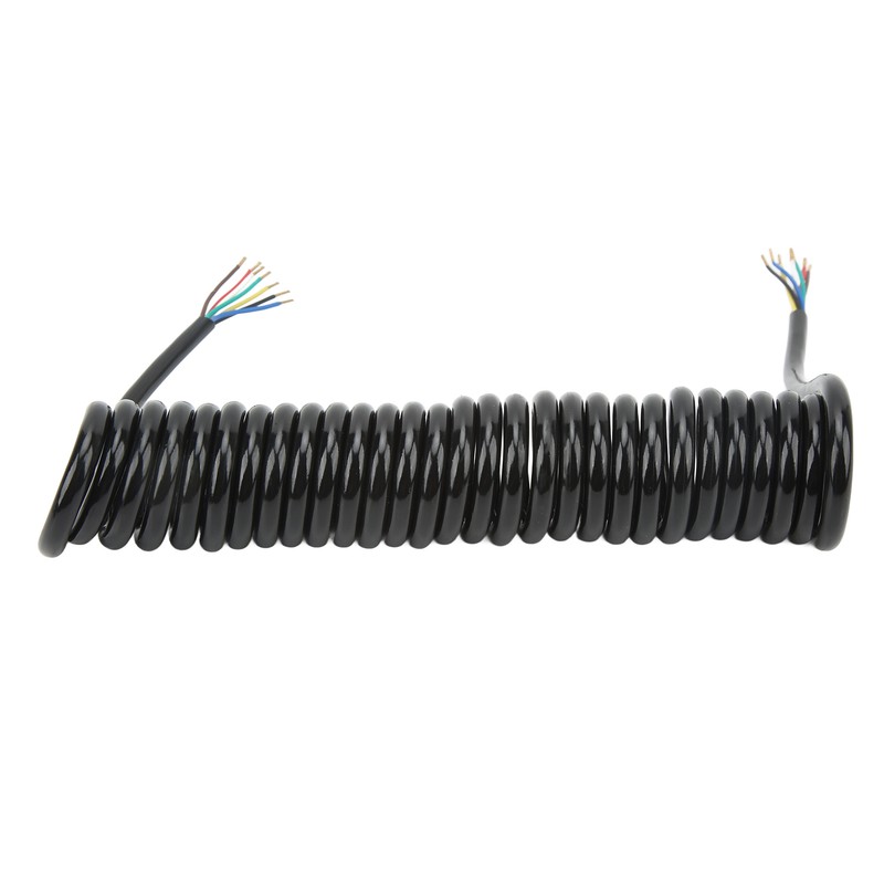 Trailer Extension Coiled Cable 12.8ft 20AWG 7 Core Polyurethane Copper