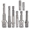 TIMESETL 8pcs Impact Adaptor Set - 1/4" 3/8" 1/2" Hex
