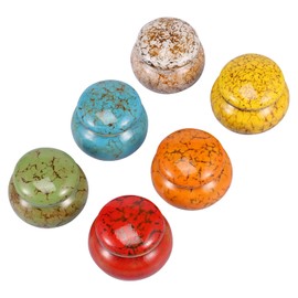 6 Pcs Ceramic Small Urn for Human Ashes Keepsake Compact Urns for Ashes Portable Keepsake Urn Reliable Mini Urn Decorative Small Urn Set for Human and Pet Ashes Fulasun.