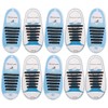60pcs Silicone Lazy Shoelaces Elastic No Tie Shoe Laces Running