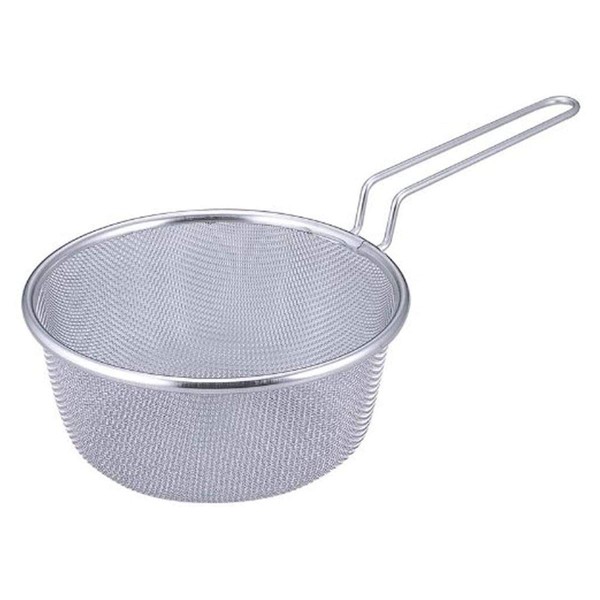 Shimomura Kihan 21568 Boiled Colander, 7.1 inches (18 cm), Made in Japan, Stainless Steel, For Pots, Drainer, Deep Type, With Handle, Vegetables, Noodles, Convenient Colander