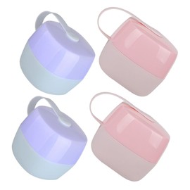 Hohopeti 4pcs Portable Holder Case Durable Storage Box with Wide Opening for Easy for Standard Pacifiers Travel Essential Organizer for Clean Pacifier Storage