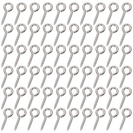 Shapenty Mini Stainless Steel Screw Eye Pin Hook Small Hoop Peg for Resin Keychain Crafts Christmas Ornaments Earring Necklace Bead Charm Jewelry Making Projects Cork Bottles, 220PCS (12x5mm)