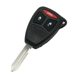 BROVACS Replacement Key Case Compatible with DODGE JEEP CHRYSLER MITSUBISHI Keyless Entry Remote Key Case Fob 2 Buttons + Panic 3 BTN PG751C