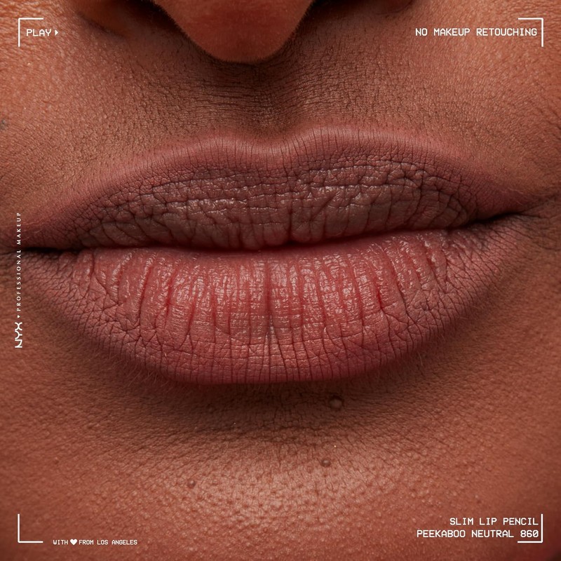 NYX PROFESSIONAL MAKEUP - Lápiz labial fino, Peekaboo Neutral, 0.03