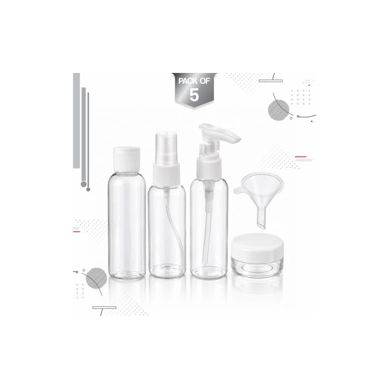 Travel Bottles Empty Clear Refillable Bottle Air Travel Size Shampoo